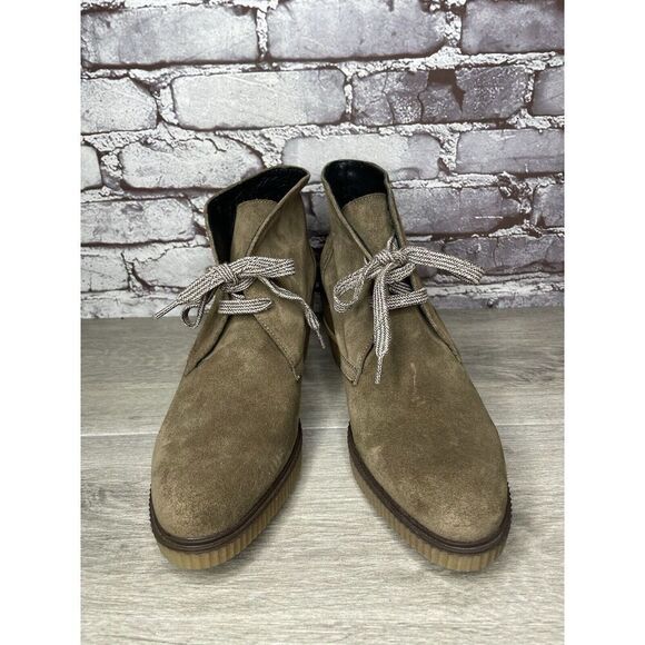 TONI PONS Winter Taupe Suede Ankle High Top Lace Heel Booties Women 41EU/10.5M - Picture 2 of 16